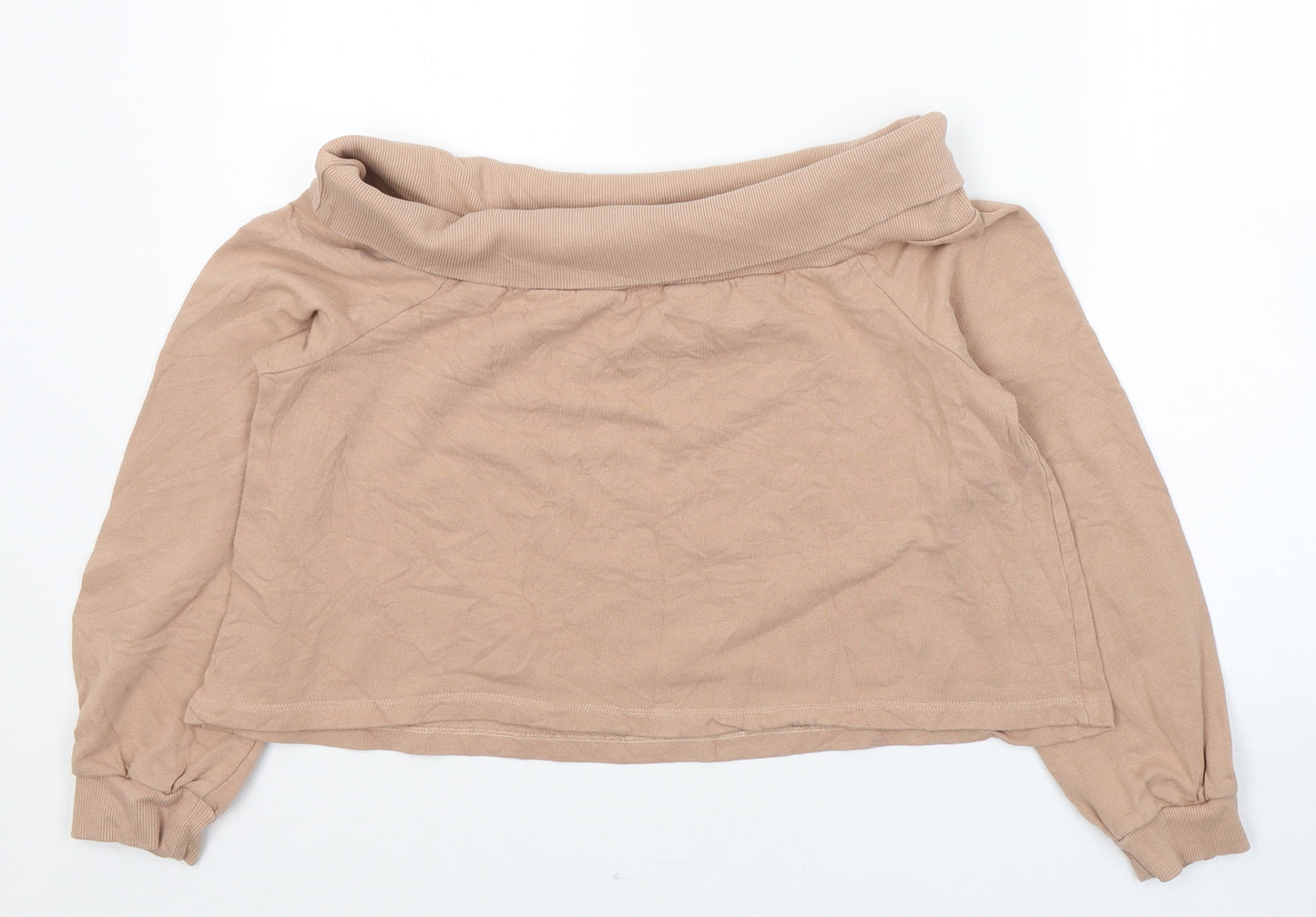 ASOS Womens Beige  Cotton Pullover Sweatshirt Size 12  Pullover