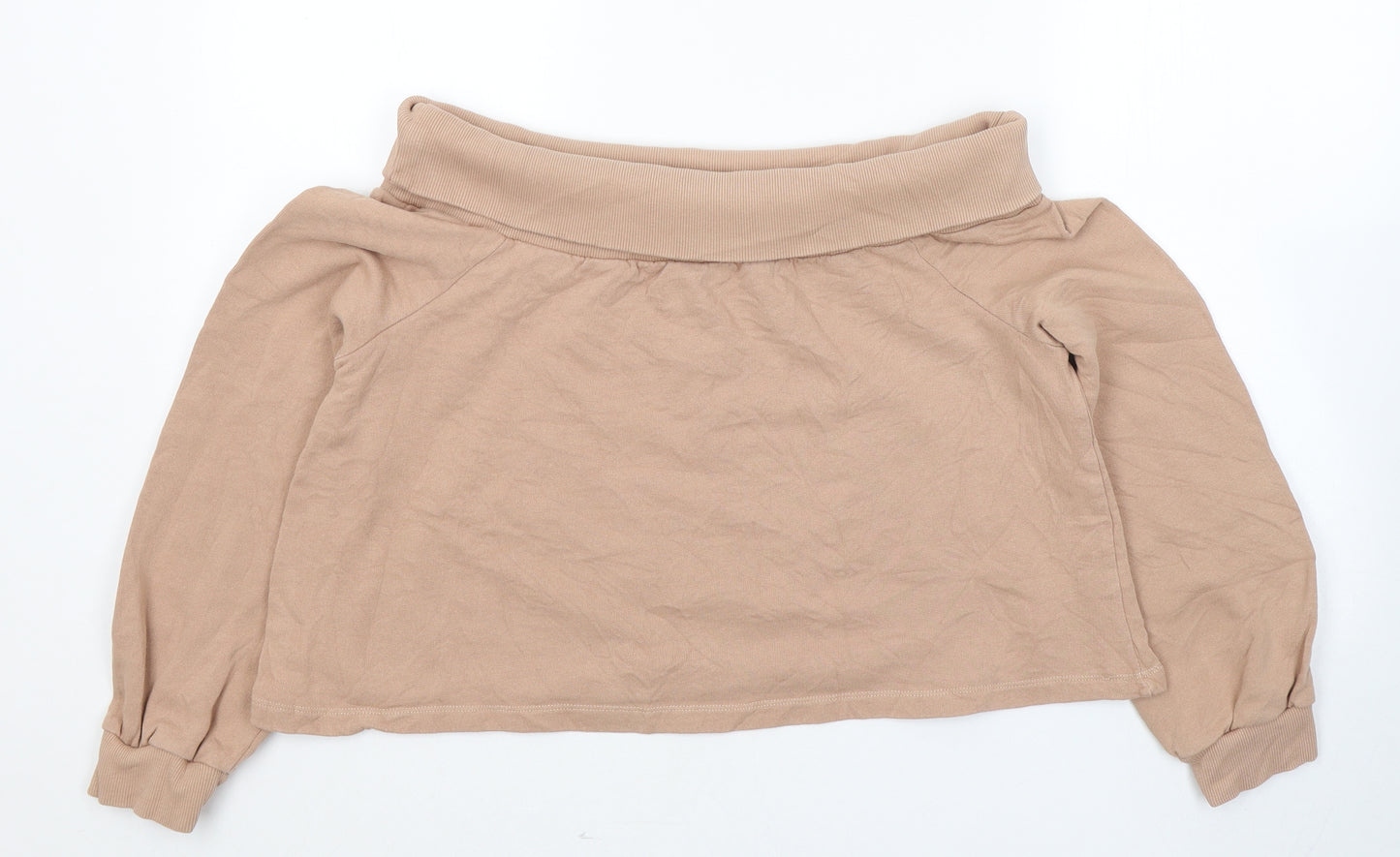 ASOS Womens Beige  Cotton Pullover Sweatshirt Size 12  Pullover