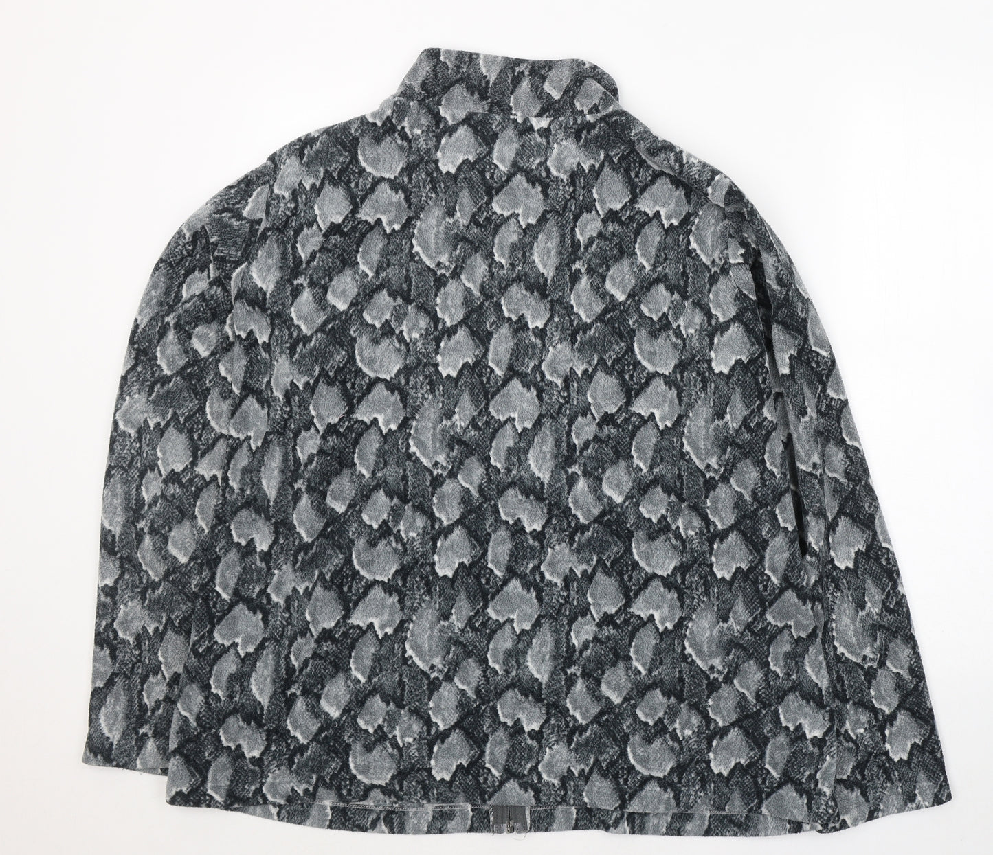 Nutmeg Womens Grey Animal Print Polyester Full Zip Sweatshirt Size 20  Pullover