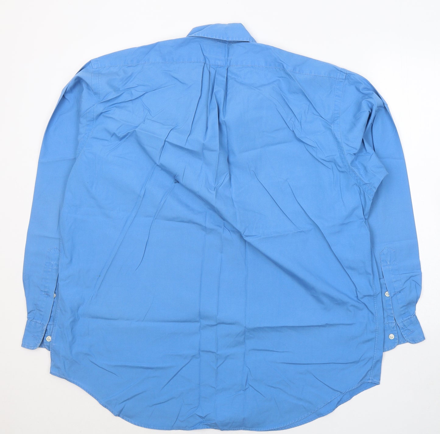Polo Ralph Lauren Mens Blue  Cotton  Button-Up Size L Collared Button