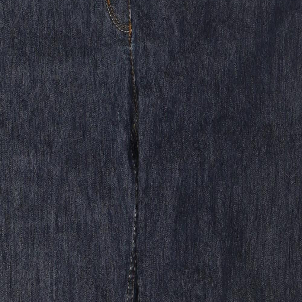 Bianca Womens Blue  Cotton Straight Jeans Size 22 L28 in Regular Button