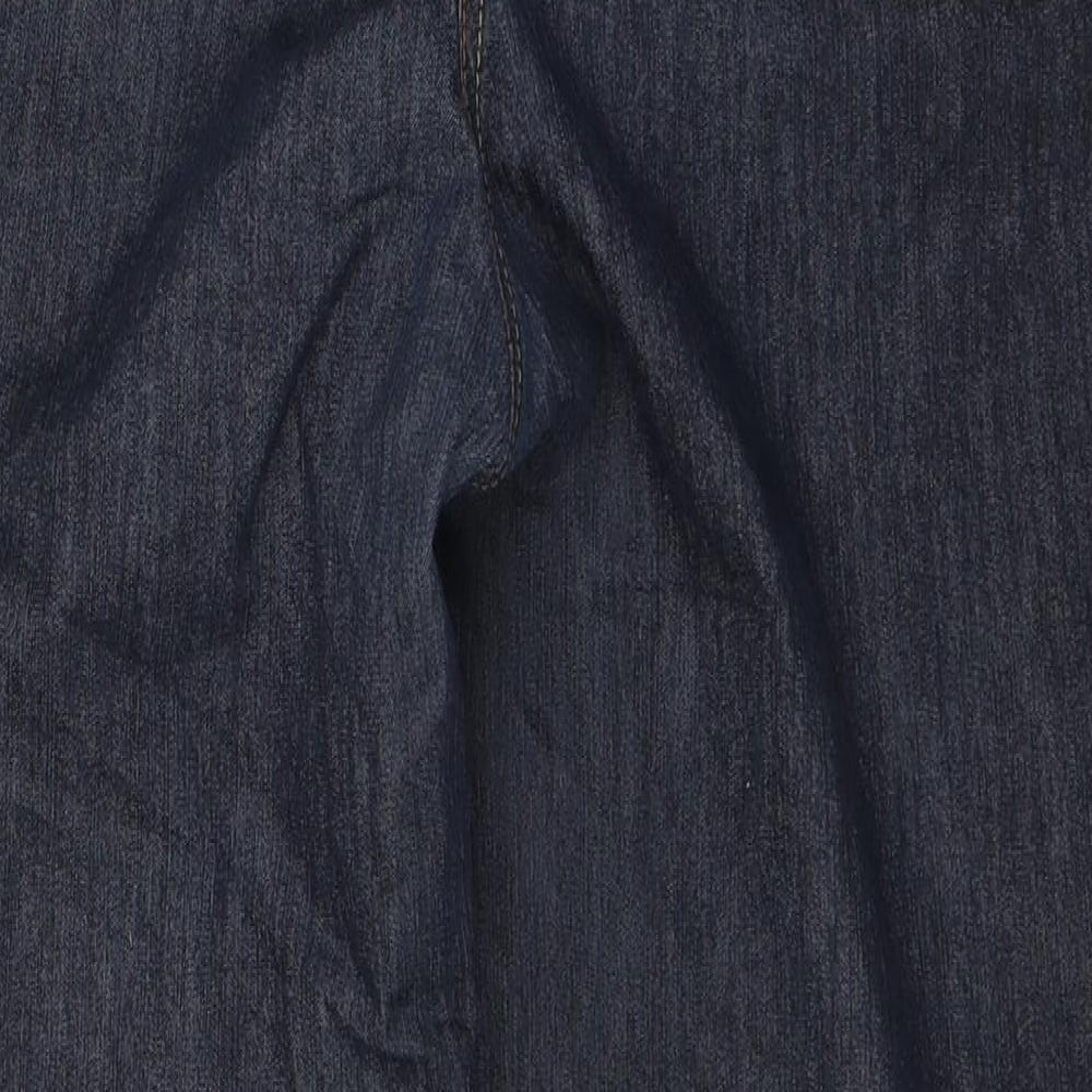 Bianca Womens Blue  Cotton Straight Jeans Size 22 L28 in Regular Button