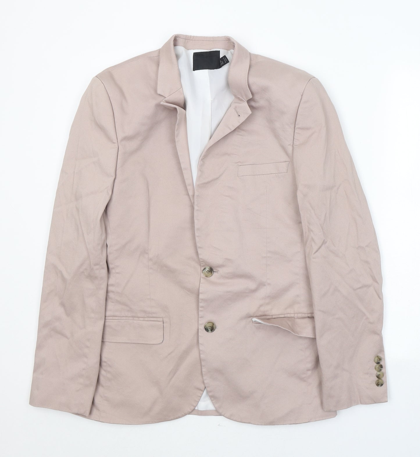 ASOS Mens Beige  Cotton Jacket Suit Jacket Size 40
