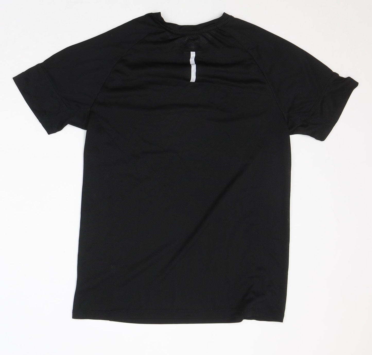 WORKOUT Womens Black  Polyester Basic T-Shirt  Round Neck Pullover
