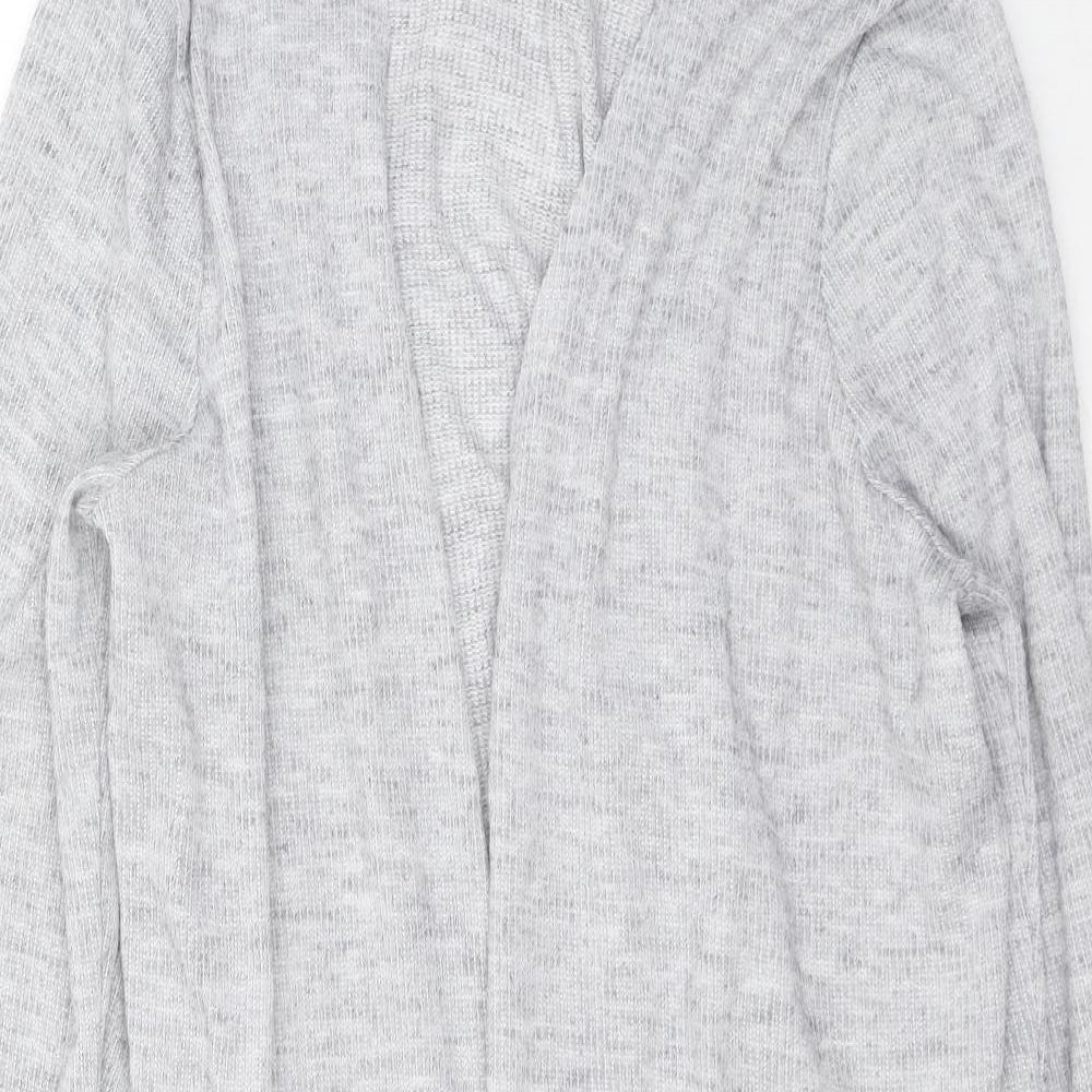Primark Womens Grey V-Neck  Polyester Cardigan Jumper Size 14
