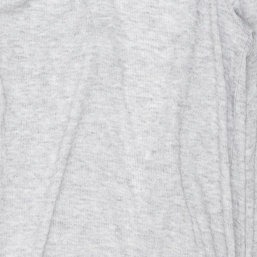 Primark Womens Grey V-Neck  Polyester Cardigan Jumper Size 14