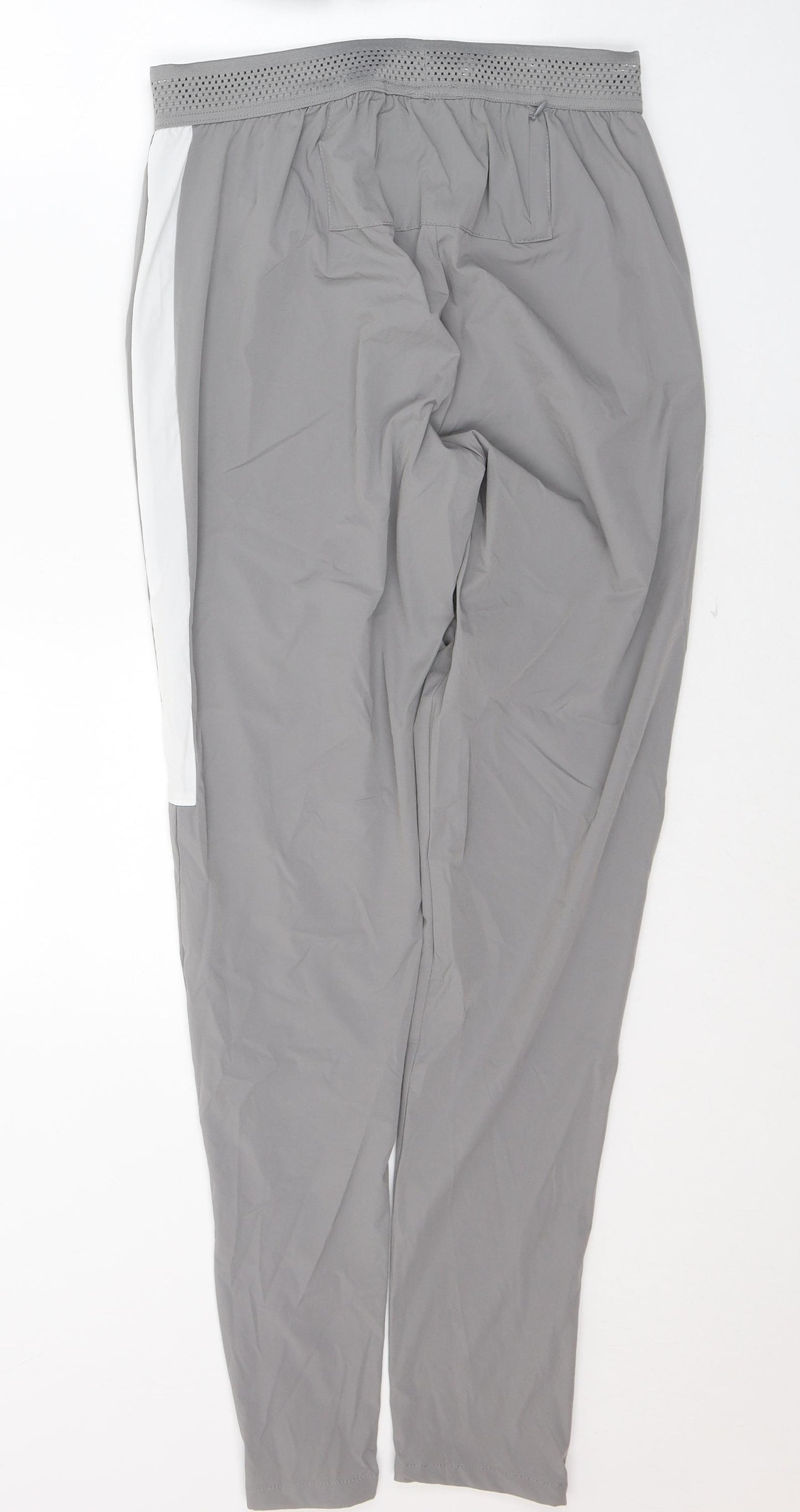 Boohoo Mens Grey Colourblock Polyester Track Pants Trousers Size S L29 in Regular Pullover