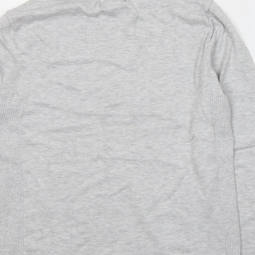 River Island Mens Grey Roll Neck  Acrylic Pullover Jumper Size S