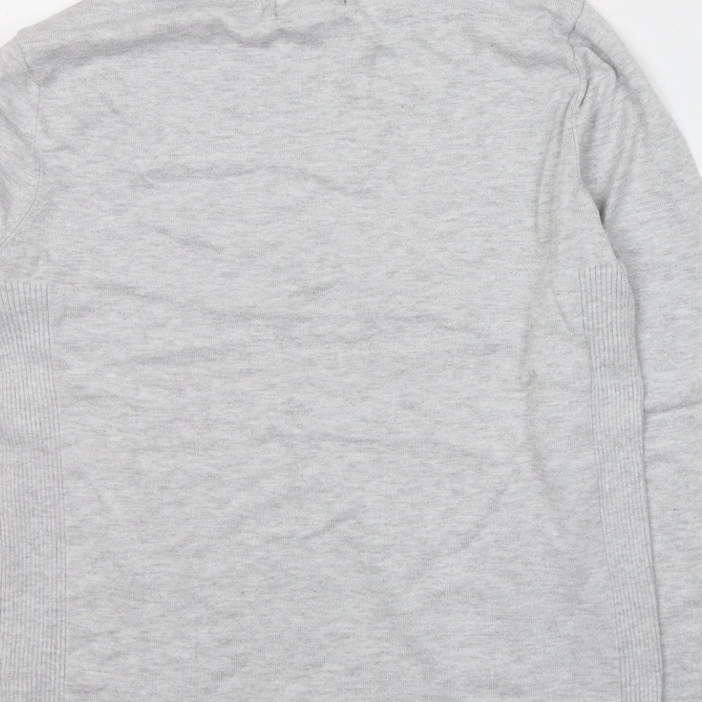 River Island Mens Grey Roll Neck  Acrylic Pullover Jumper Size S