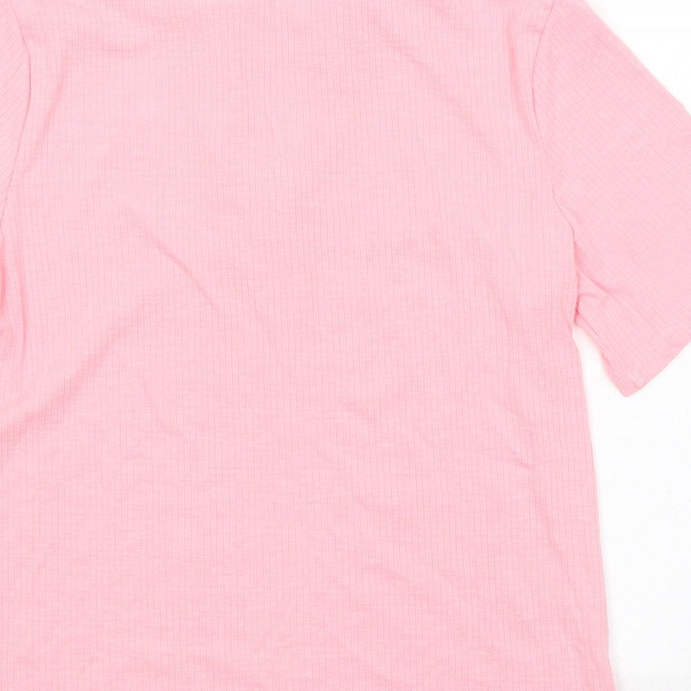 Dunnes Stores Womens Pink  Viscose Basic Blouse Size M Collared