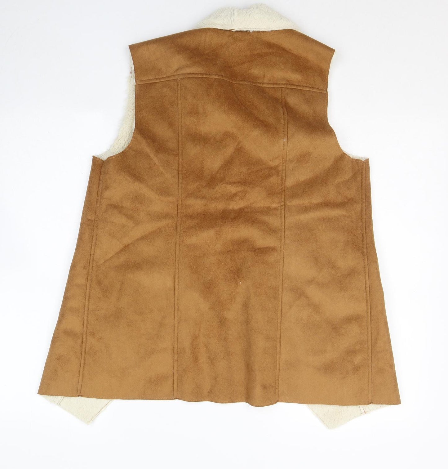 Dorothy Perkins Womens Brown   Gilet Coat Size M