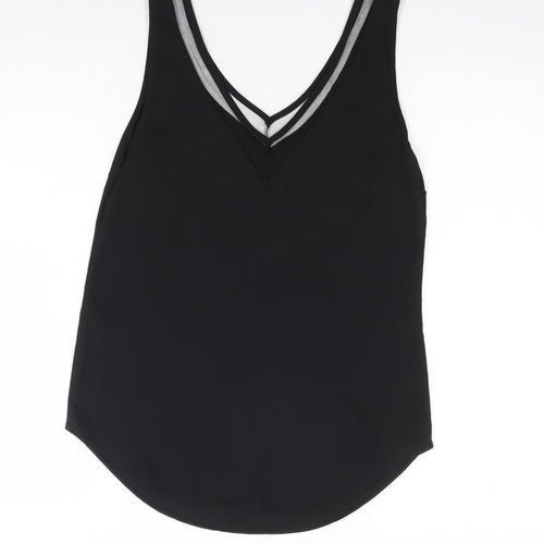 ASOS Womens Black  Polyester Jersey Tank Size 6 V-Neck