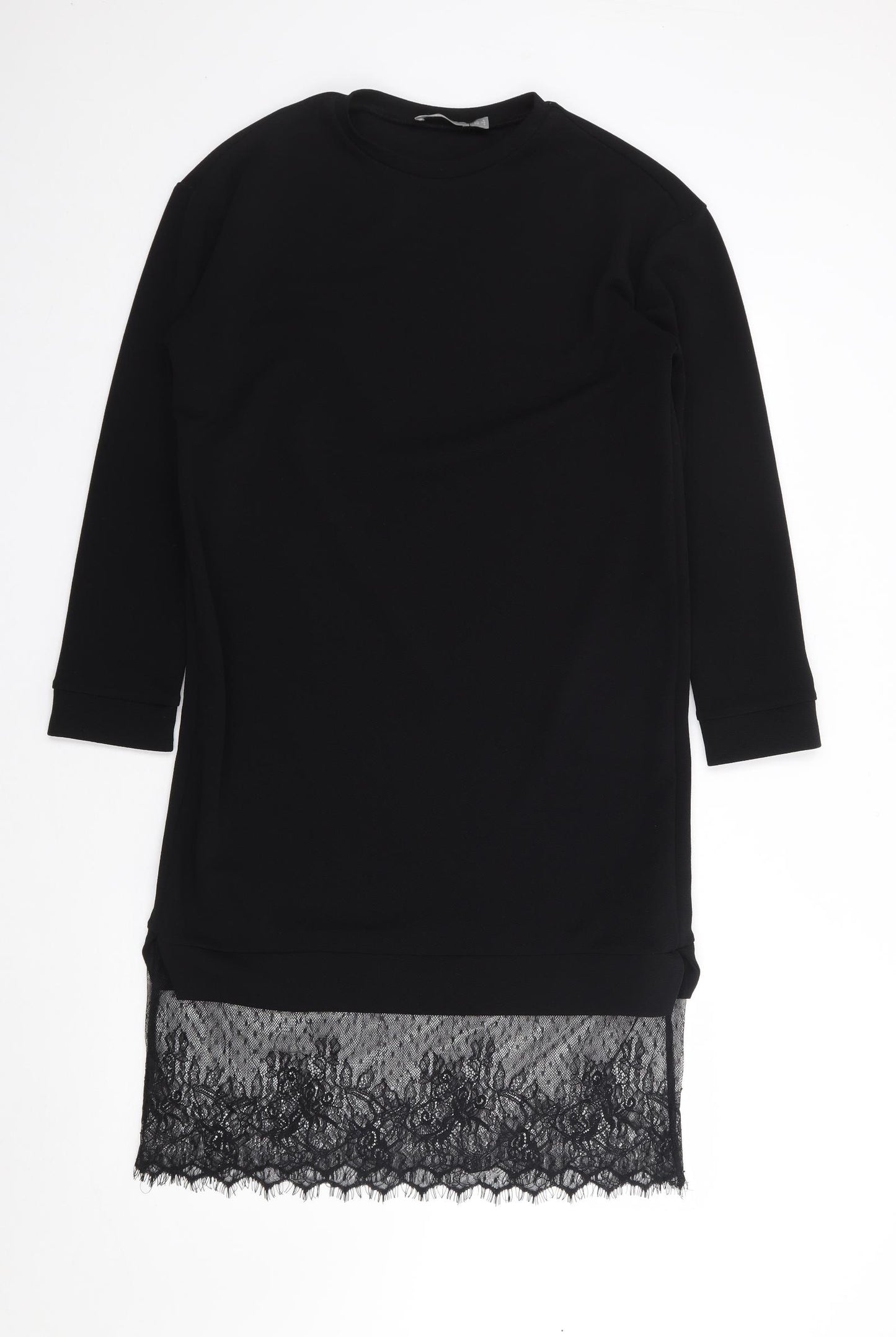 ASOS Womens Black  Polyester Shift  Size 6  Crew Neck Pullover