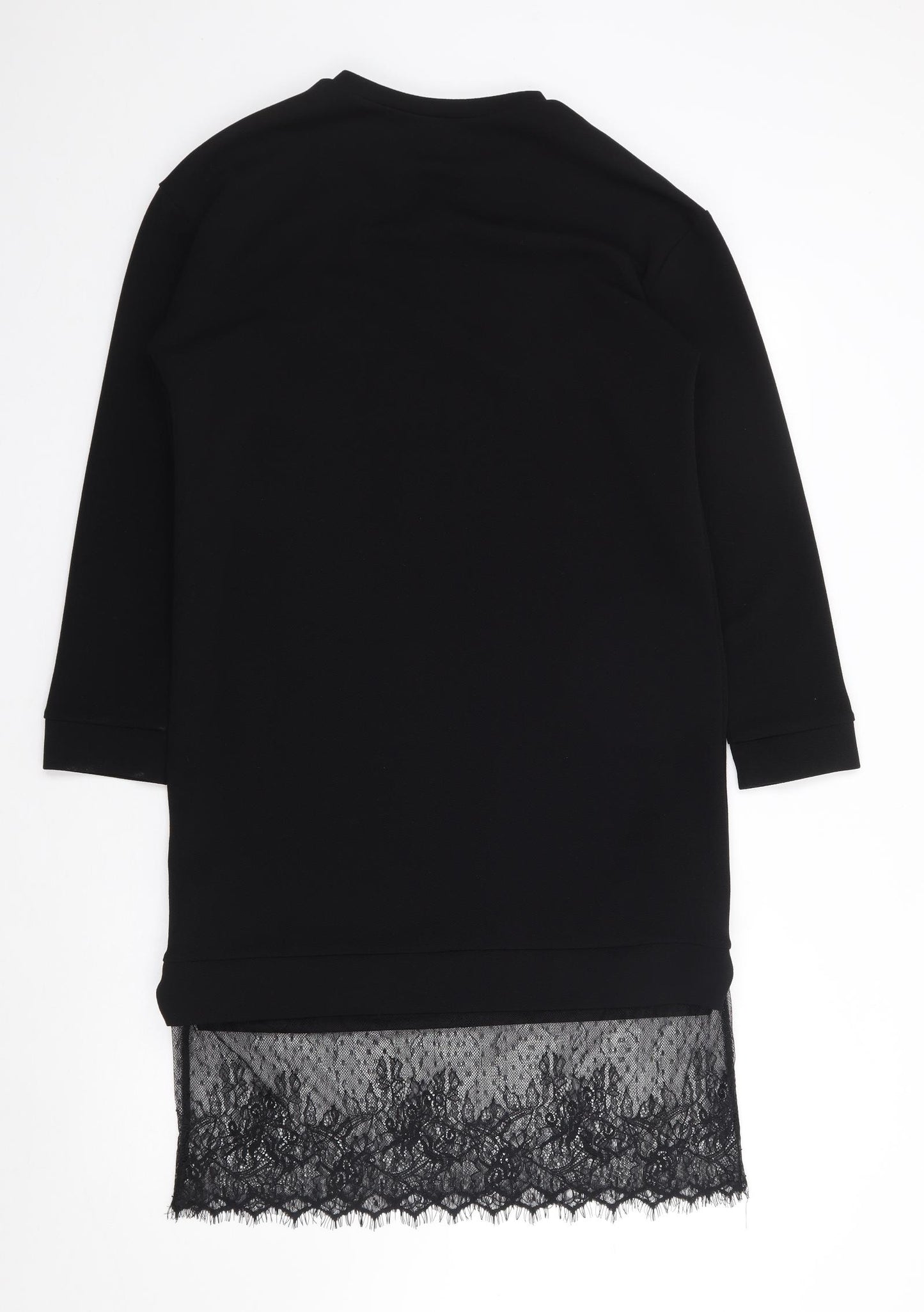 ASOS Womens Black  Polyester Shift  Size 6  Crew Neck Pullover