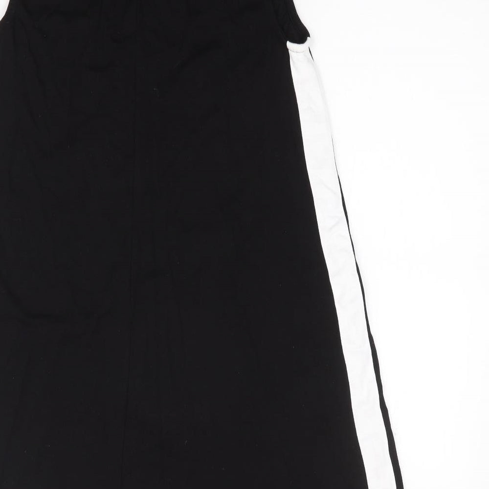 Pull & Bear Womens Black  Viscose Tank Dress  Size S  Crew Neck Pullover