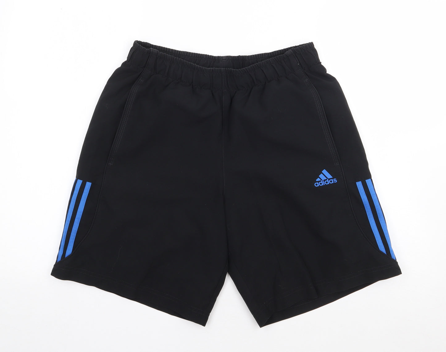 adidas Mens Black  Polyester Sweat Shorts Size M L8 in Regular  - Swim Short