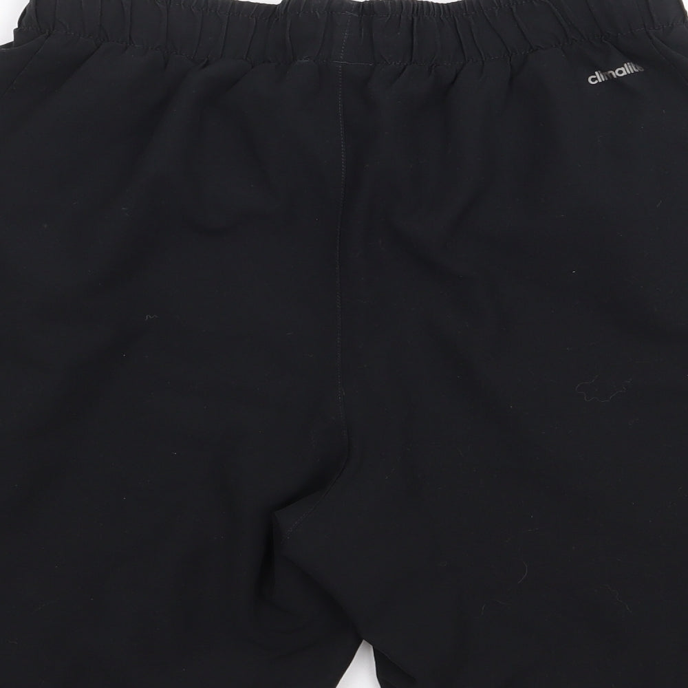 adidas Mens Black  Polyester Sweat Shorts Size M L8 in Regular  - Swim Short