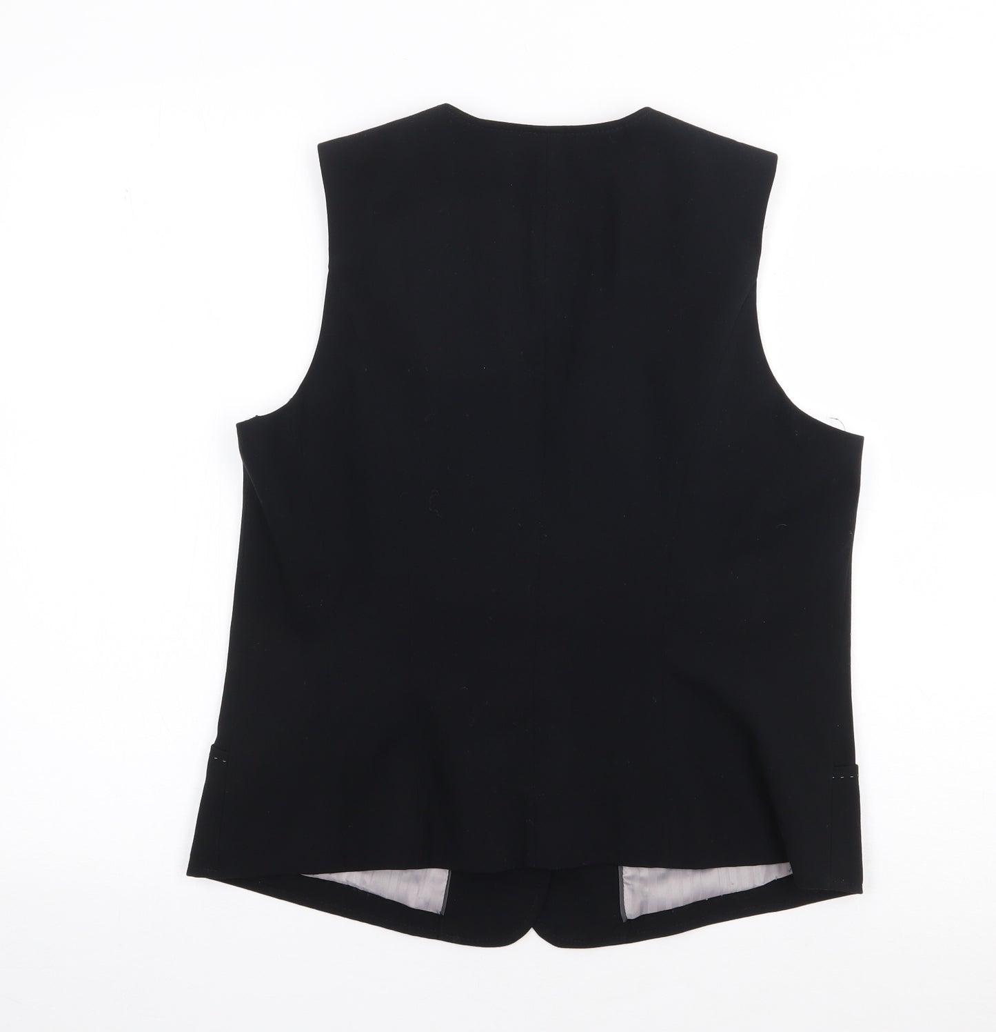 Next  Womens Black  Polyester Jacket Suit Waistcoat Size 16