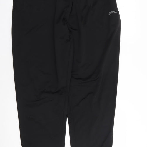 Slazenger Mens Black  Polyester Jogger Trousers Size 2XL L31 in Regular