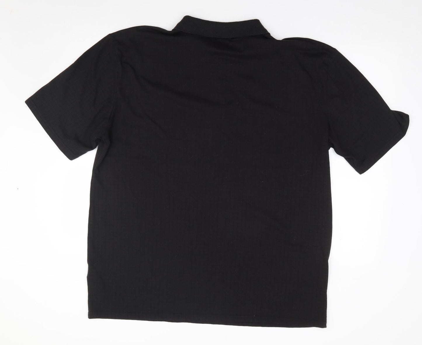 Slazenger Mens Black Check Polyester  Polo Size 3XL Collared Pullover