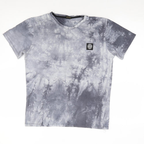 Stone Island  Mens Grey  Cotton  T-Shirt Size M Crew Neck