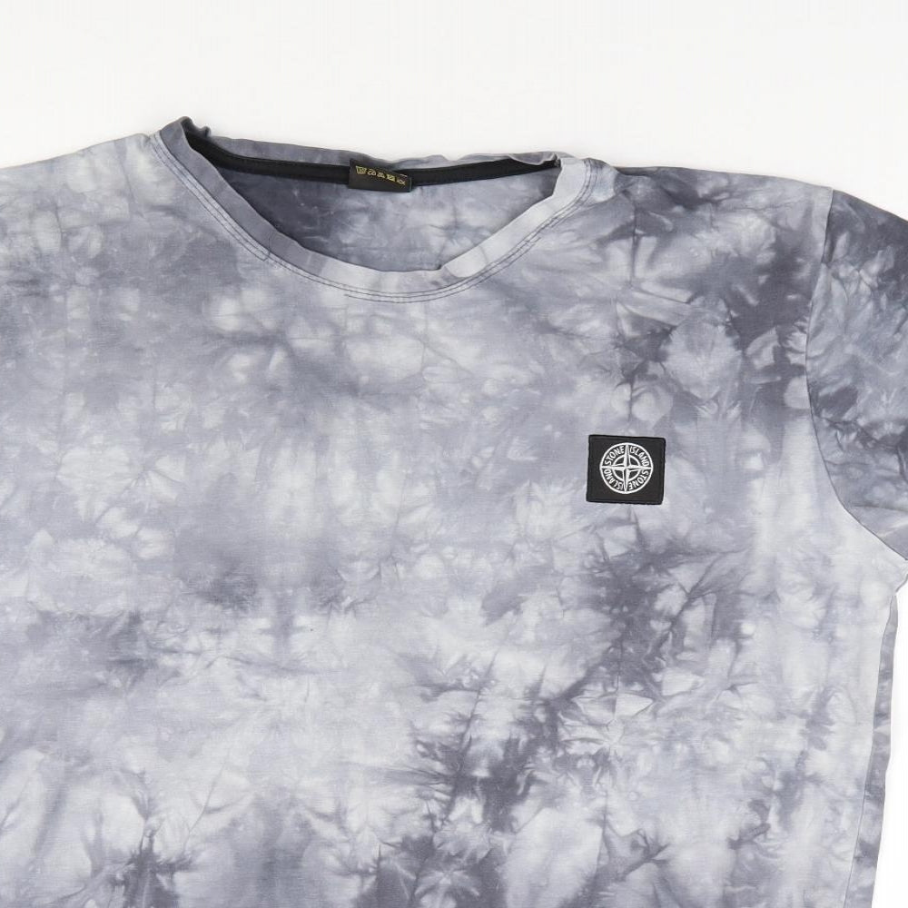 Stone Island  Mens Grey  Cotton  T-Shirt Size M Crew Neck