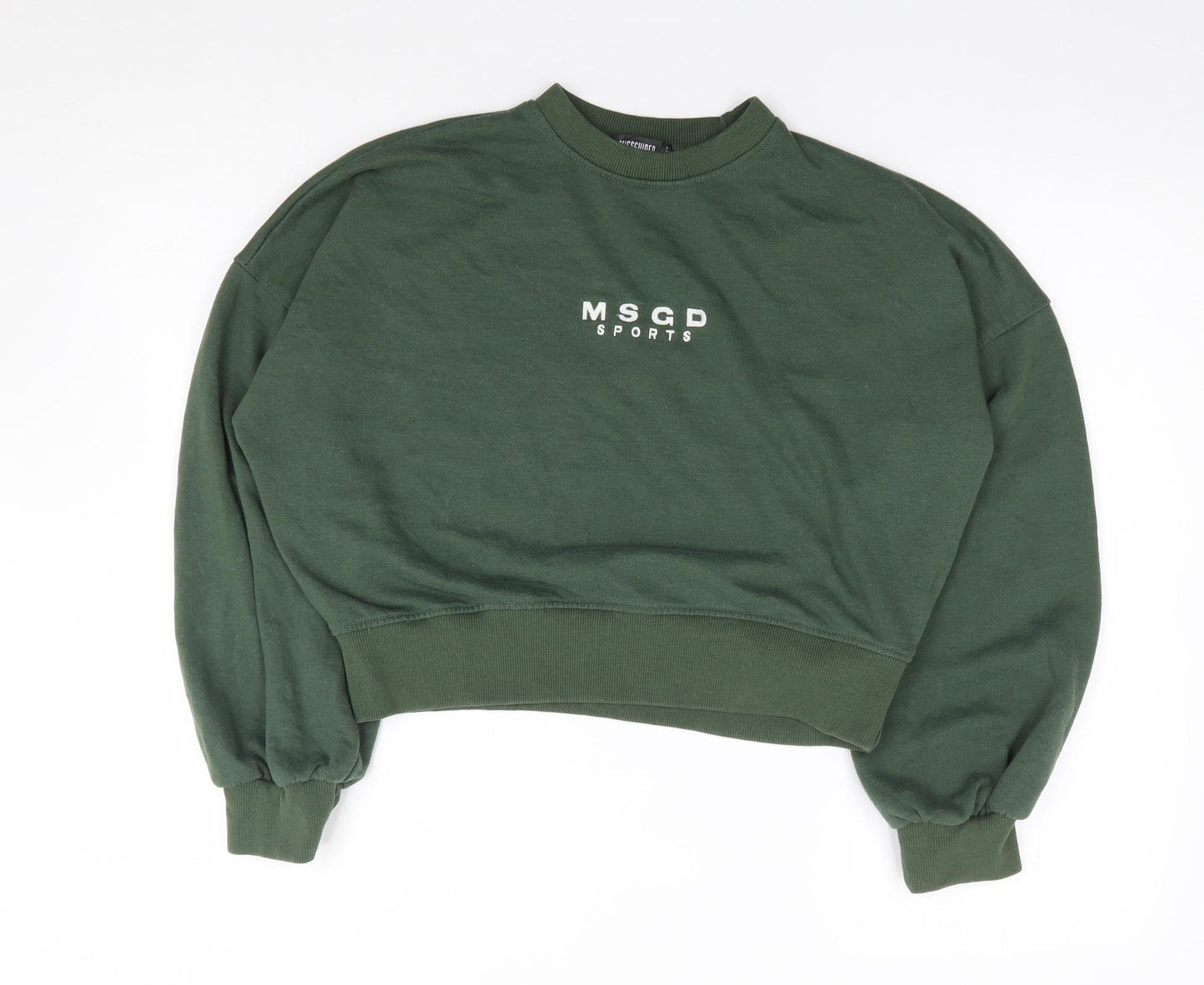 Missguided Womens Green  Polyester Pullover Sweatshirt Size 8  Pullover