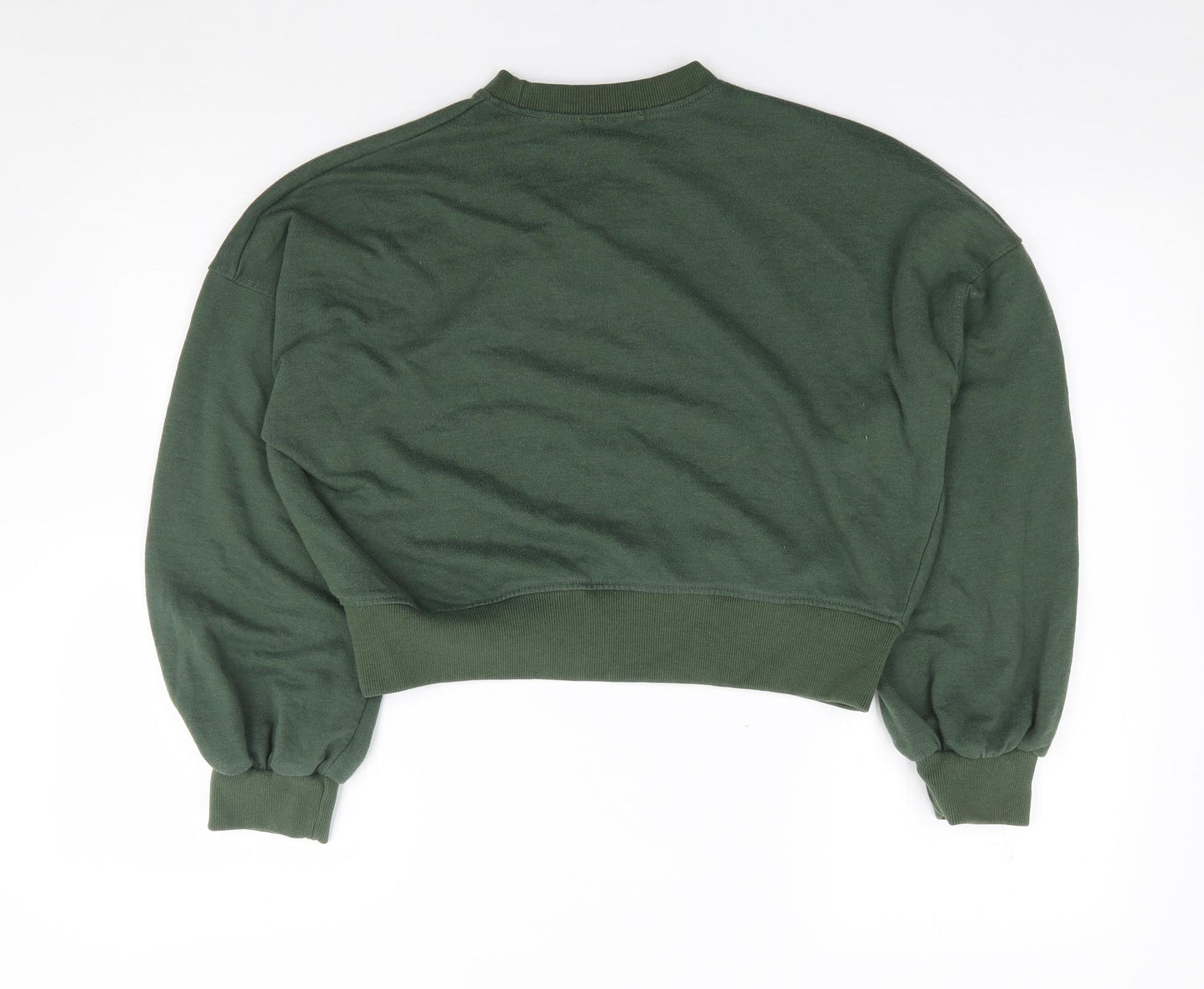 Missguided Womens Green  Polyester Pullover Sweatshirt Size 8  Pullover