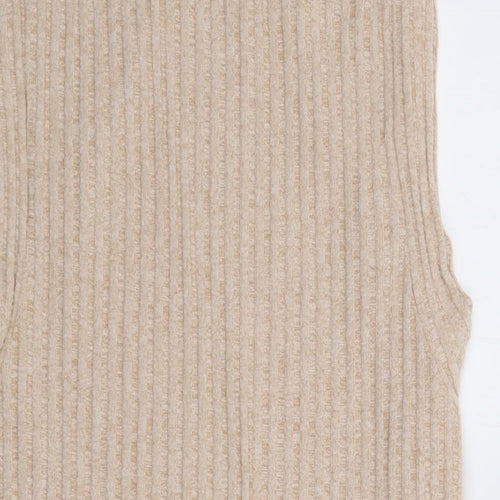 ASOS Womens Beige  Polyester Tank Dress  Size 10  Round Neck Pullover