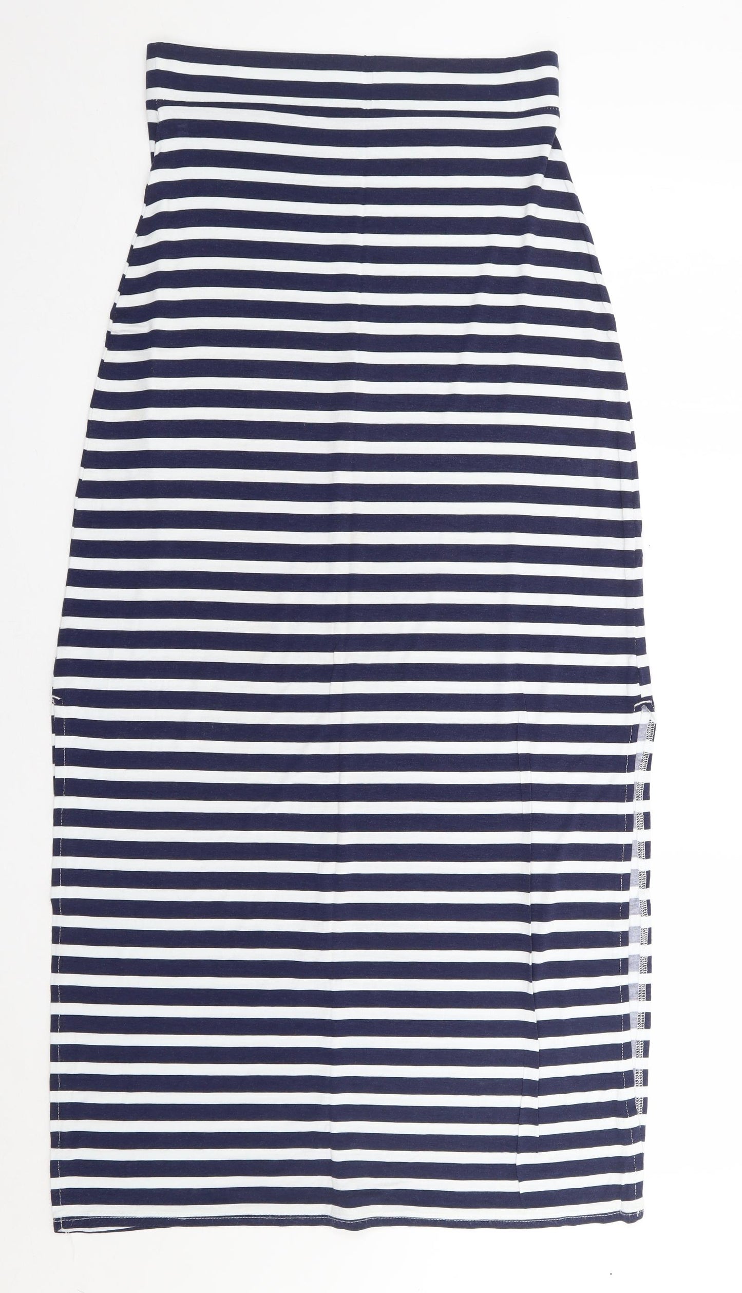 George Womens Blue Striped Viscose Maxi Skirt Size 10