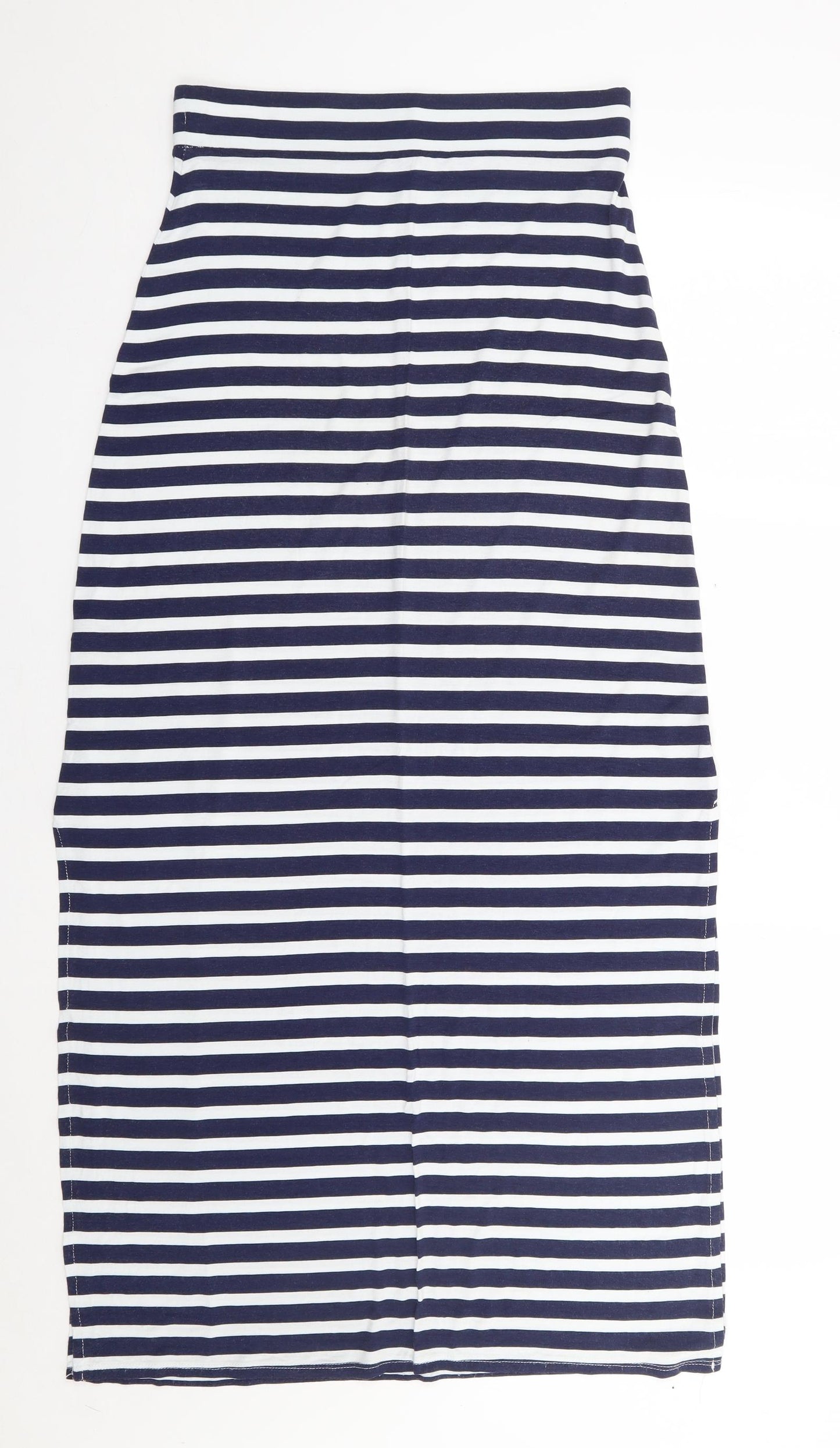 George Womens Blue Striped Viscose Maxi Skirt Size 10