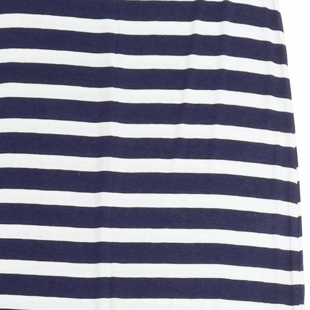 George Womens Blue Striped Viscose Maxi Skirt Size 10