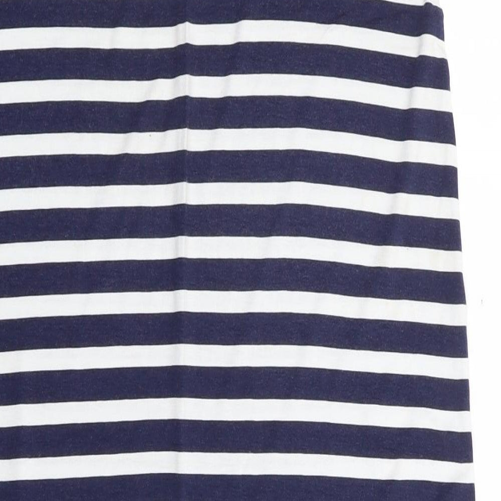 George Womens Blue Striped Viscose Maxi Skirt Size 10