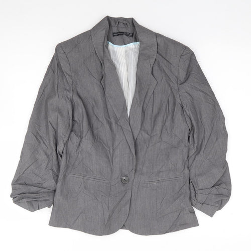 Primark Womens Grey  Polyester Jacket Suit Jacket Size 10