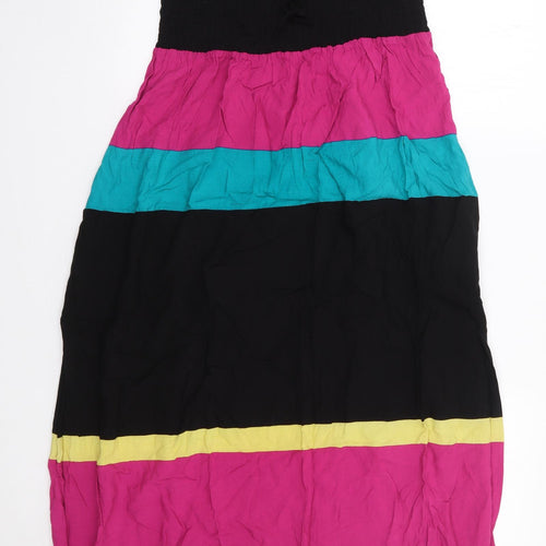 Per Una  Womens Multicoloured Striped Polyester Maxi  Size S  Halter Pullover