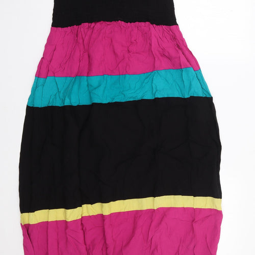 Per Una  Womens Multicoloured Striped Polyester Maxi  Size S  Halter Pullover