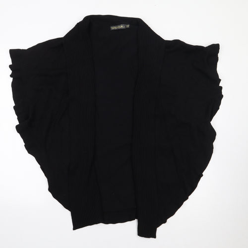 Paramour Womens Black V-Neck  Viscose Cape Jumper One Size