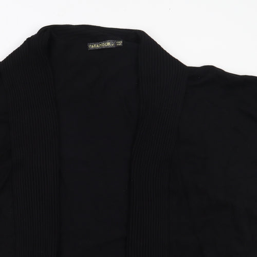 Paramour Womens Black V-Neck  Viscose Cape Jumper One Size