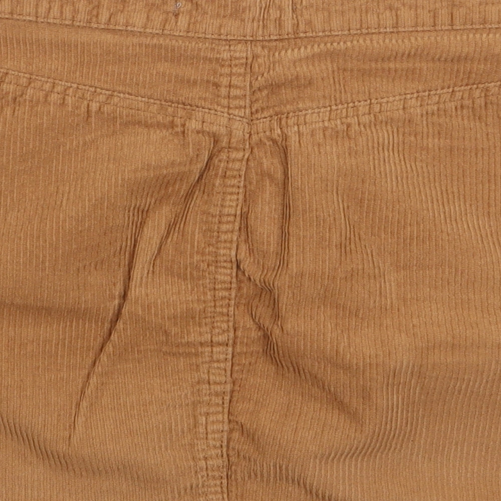 Primark Womens Brown  Cotton Mini Skirt Size 8   Zip