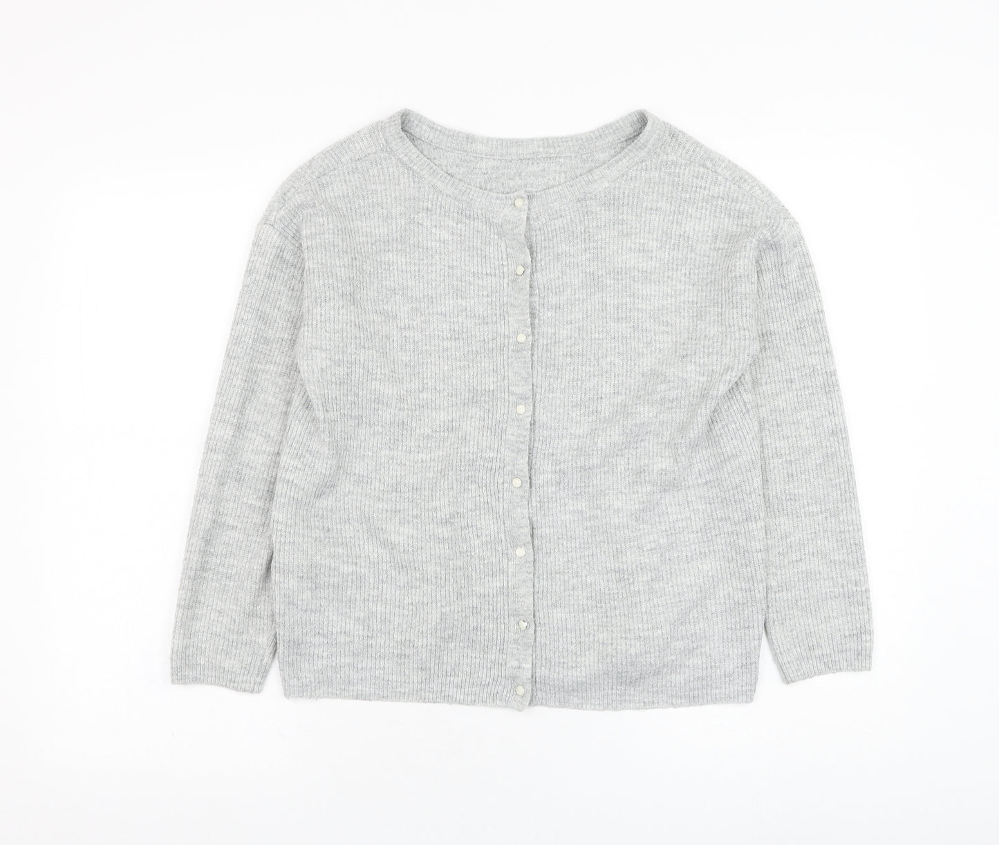 Joules Womens Grey Round Neck  Acrylic Pullover Jumper Size 10