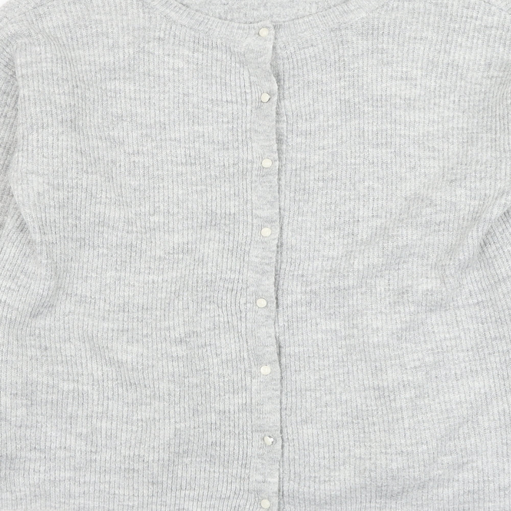 Joules Womens Grey Round Neck  Acrylic Pullover Jumper Size 10