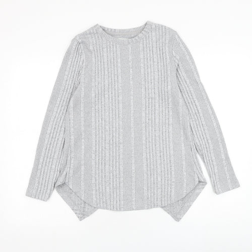 NEXT Womens Grey Round Neck  Polyester Pullover Jumper Size S