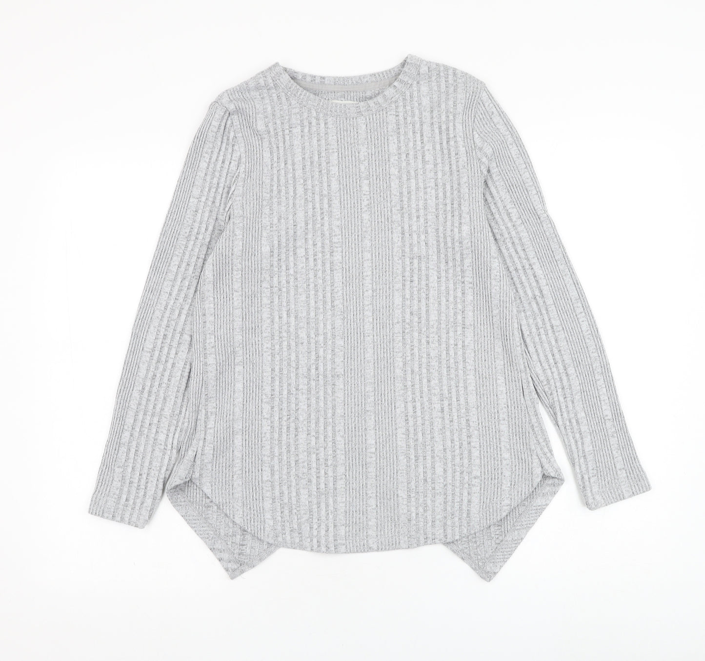 NEXT Womens Grey Round Neck  Polyester Pullover Jumper Size S