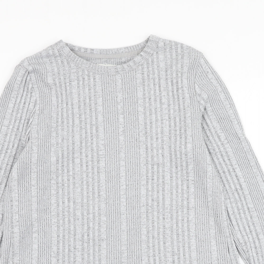 NEXT Womens Grey Round Neck  Polyester Pullover Jumper Size S