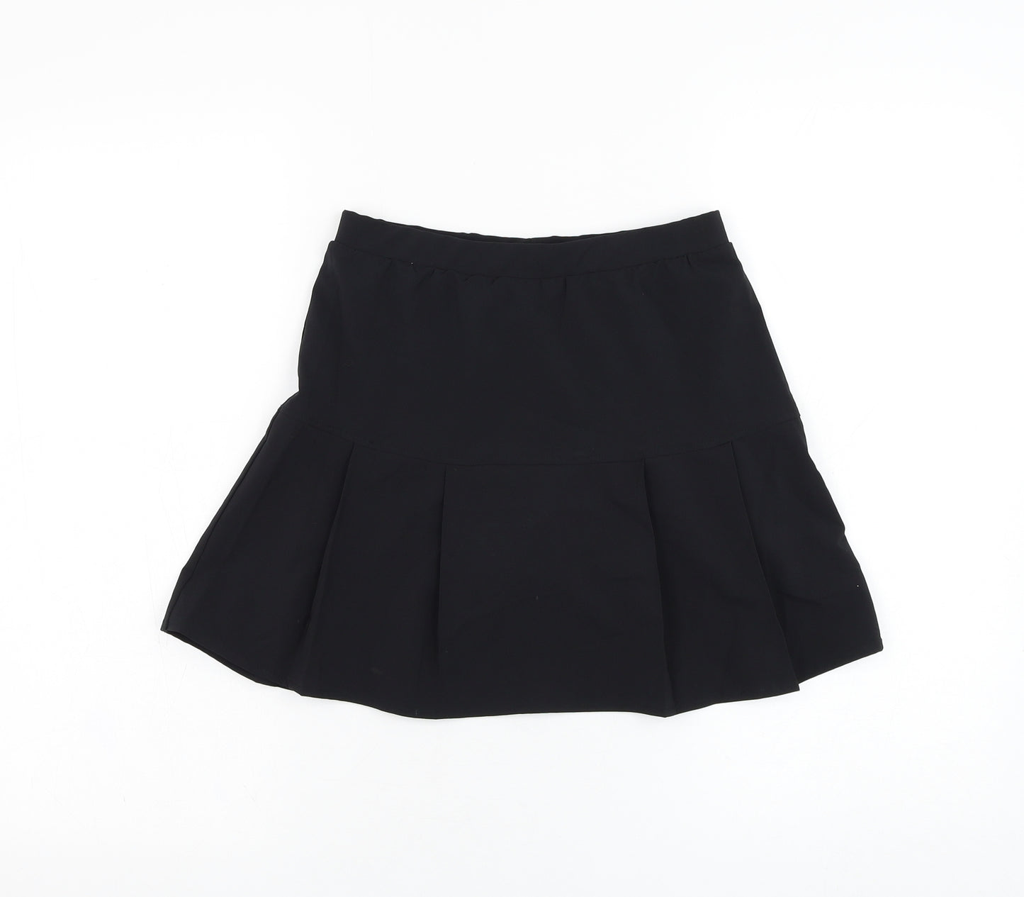 F&F Girls Black  Cotton Skater Skirt Size 11-12 Years  Regular Pull On