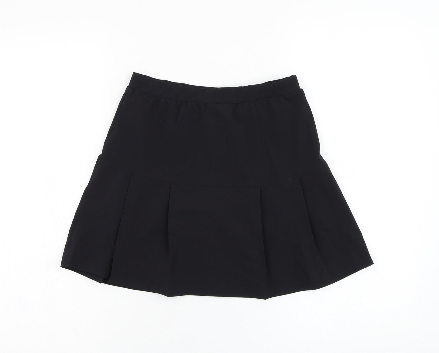 F&F Girls Black  Cotton Skater Skirt Size 11-12 Years  Regular Pull On