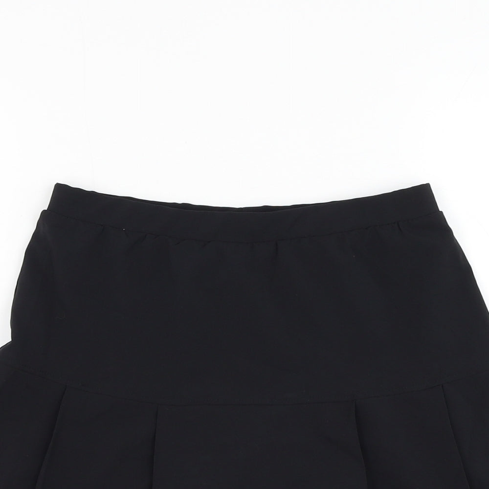 F&F Girls Black  Cotton Skater Skirt Size 11-12 Years  Regular Pull On