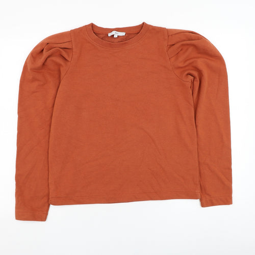 NEXT Womens Orange  Cotton Pullover Sweatshirt Size XS  Pullover