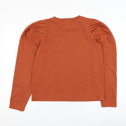 NEXT Womens Orange  Cotton Pullover Sweatshirt Size XS  Pullover