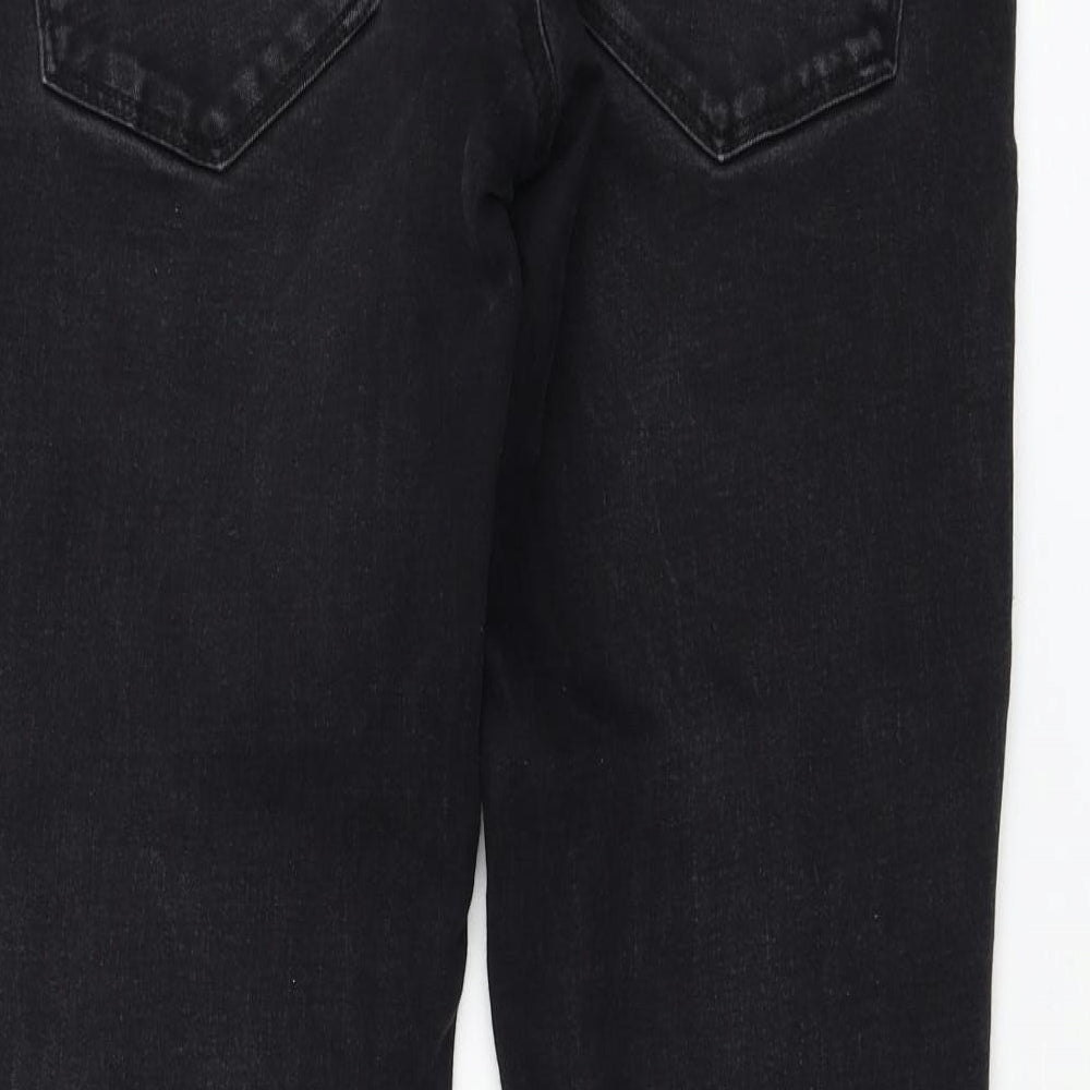 Dunnes Stores Mens Black  Cotton Straight Jeans Size 36 in L32 in Regular Zip